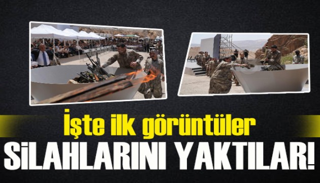 PKK'lı ilk grup silah bıraktı! İlk görüntüler geldi