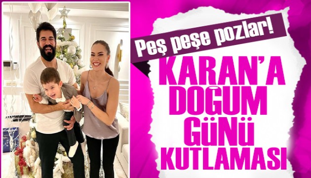 Fahriye Evcen-Burak Özçivit'ten Karan'a sade doğum günü kutlaması!
