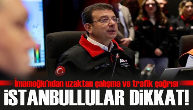 İmamoğlu'ndan İstanbullulara kritik 'kar fırtınası' uyarısı
