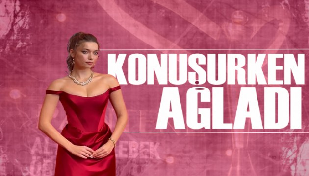 Oyuncu Afra Saraçoğlu ödülünü alırken ağladı!