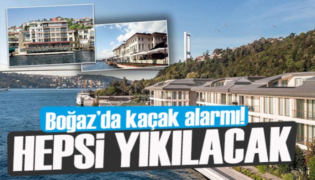 İstanbul Boğazı'nda bulunan kaçak yapılar yıkılacak