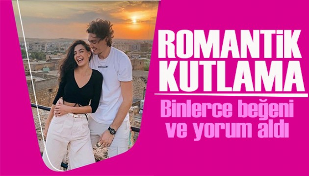 Cedi Osman'dan eşi Ebru Şahin'e romantik kutlama