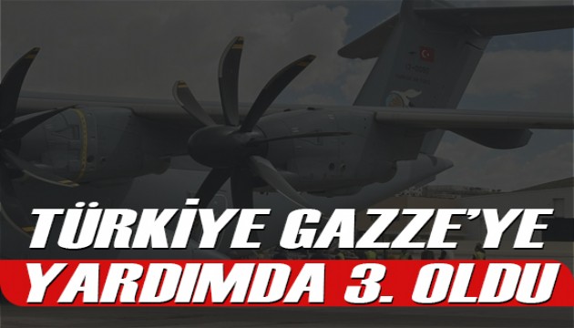 Türkiye Gazze'ye en çok yardım ulaştıran üçüncü ülke oldu