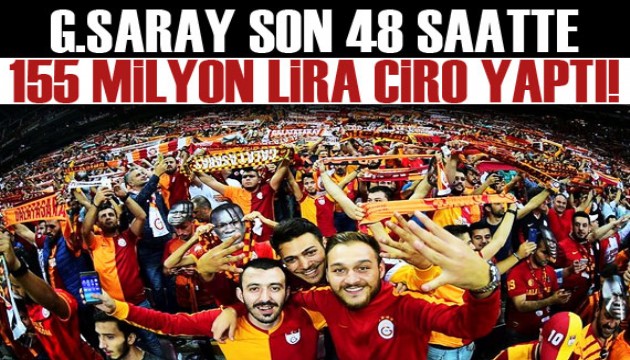 Şampiyon Galatasaray, son 48 saatte 155 milyon lira ciro yaptı