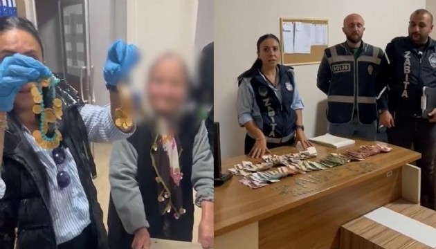 Dilencinin üzerinden 67 çeyrek altın ve para çıktı
