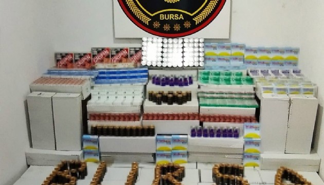 Bursa'da ruhsatsız ilaç baskını