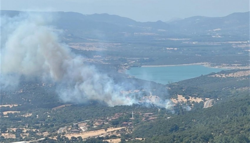 Çanakkale'de otluk alanda yangın