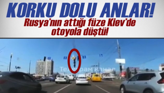 Rus füzesi başkent Kiev’de otoyola düştü