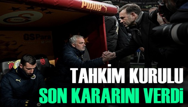 Tahkim Kurulu'ndan Jose Mourinho ve Okan Buruk'la ilgili karar çıktı
