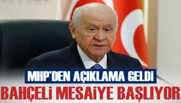Devlet Bahçeli mesaisine yarın başlıyor