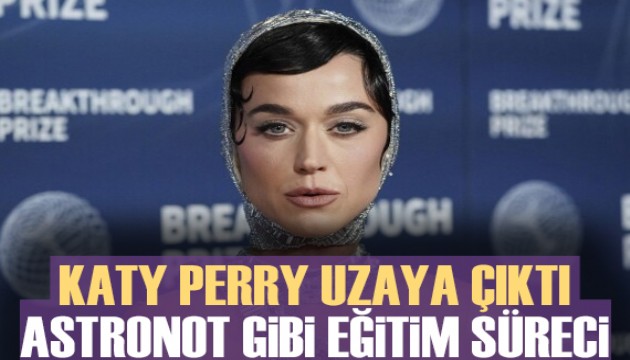 Şarkıcı Katy Perry uzaya çıktı