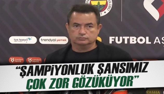 Acun Ilıcalı: Şansımız çok zor gözüküyor