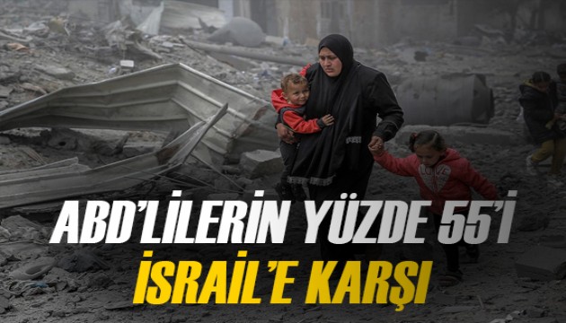 ABD'lilerin yüzde 55'i İsrail'in Gazze'ye yönelik saldırılarına karşı