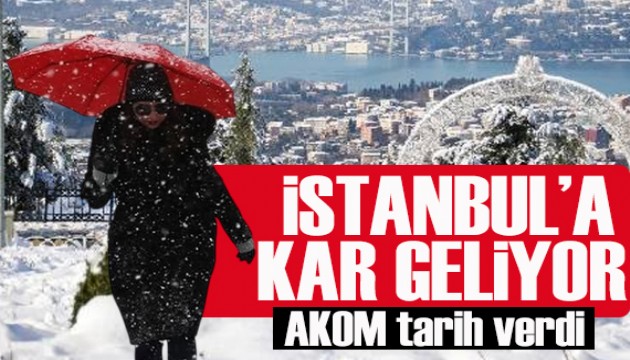 AKOM tarih verdi: İstanbul'a kar geliyor!