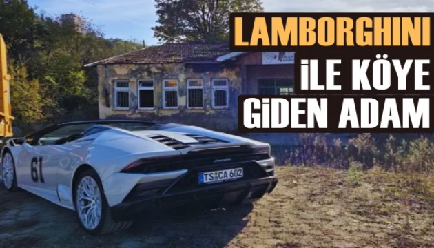 Lamborghini ile köye giden adam