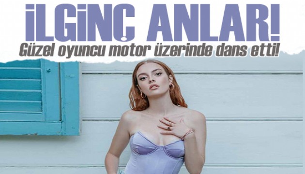 Melis Sezen motor üzerinde dans etti!