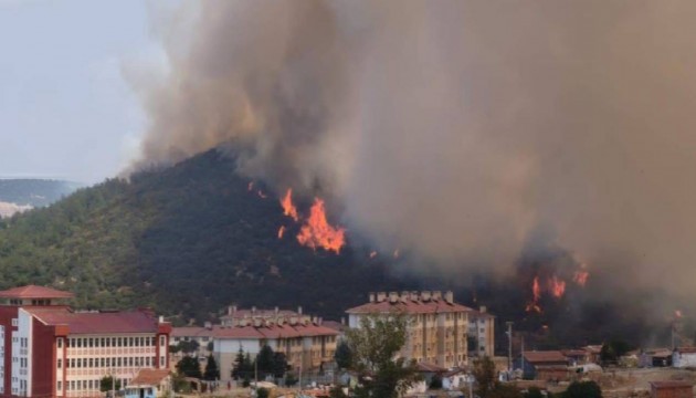 Makilikten tarlaya sıçrayan yangın kontrol altına alındı