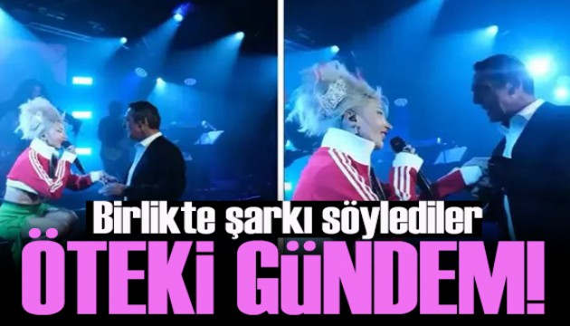 Ali Koç sahneye çıktı, Hande Yener'le şarkı söyledi