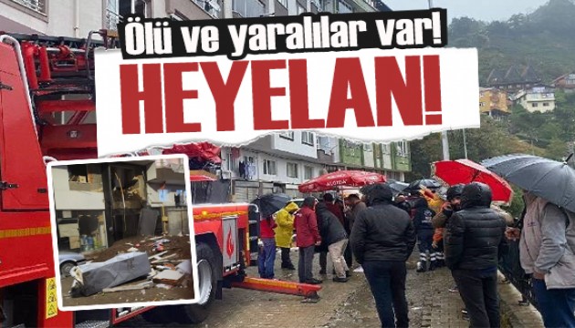 Rize'de heyelan meydana geldi! Ölü ve yaralılar var