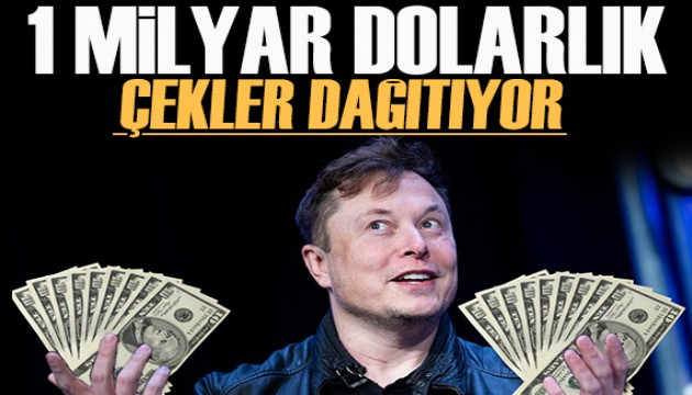 Elon Musk milyon dolarlık çekler dağıtıyor!