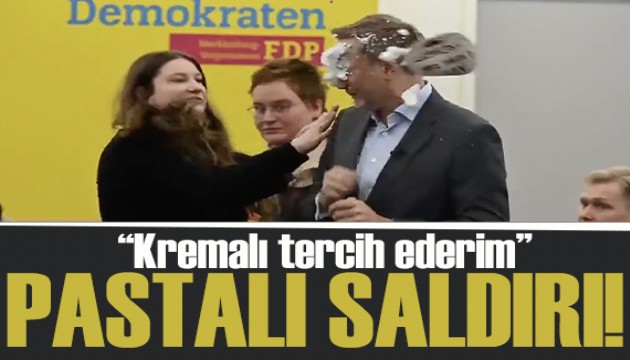 Almanya'da parti liderine maket pastalı saldırı