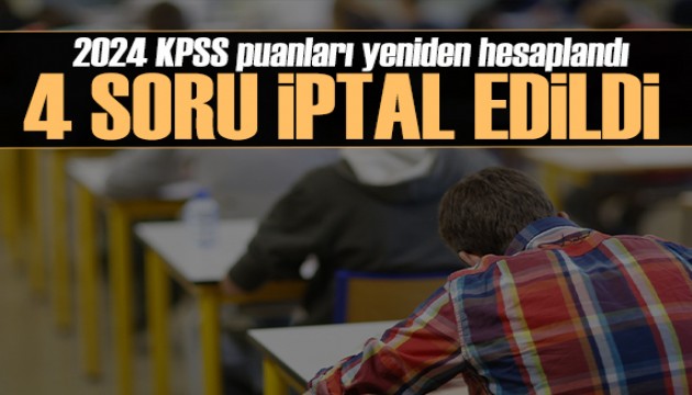 KPSS'de 4 soru iptal: Puanlar yeniden hesaplandı