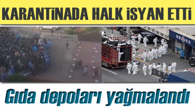 Karantina altındaki Şangay'da isyan!