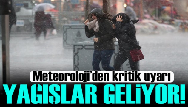 Meteoroloji o bölgeleri uyardı: Kuvvetli rüzgar ve sağanak yağış etkili olacak
