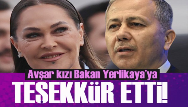 Hülya Avşar'dan, Ali Yerlikaya'ya teşekkür