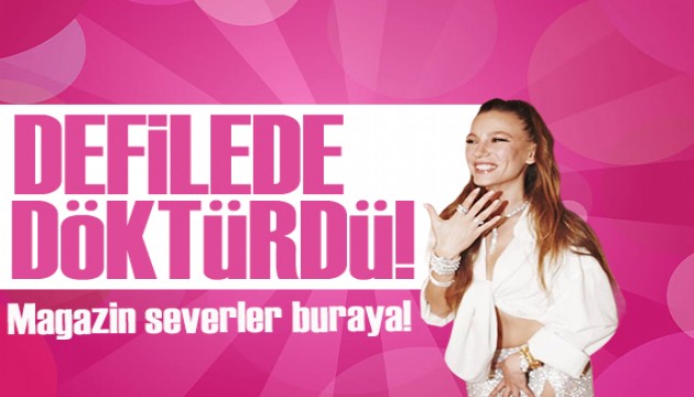 Serenay Sarıkaya sonunda ortaya çıktı! Katıldığı defilede böyle döktürdü