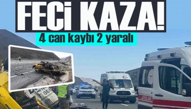 Erzincan'da katliam gibi kaza: 4 ölü, 2 yaralı