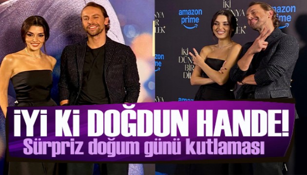 Metin Akdülger'den sette Hande Erçel'i doğum günü sürpriz!