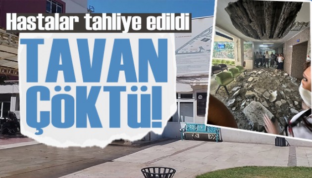 Çürük raporu verilmişti: Denizli Devlet Hastanesi'nin tavanı çöktü!