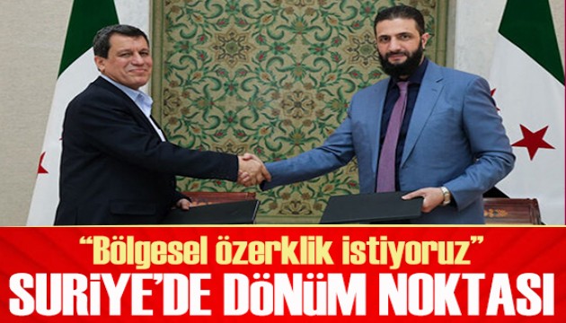 Suriye'de dönüm noktası! Ahmet Eş Şara ve Mazlum Abdi anlaştı! Bölgesel özerklik istiyoruz