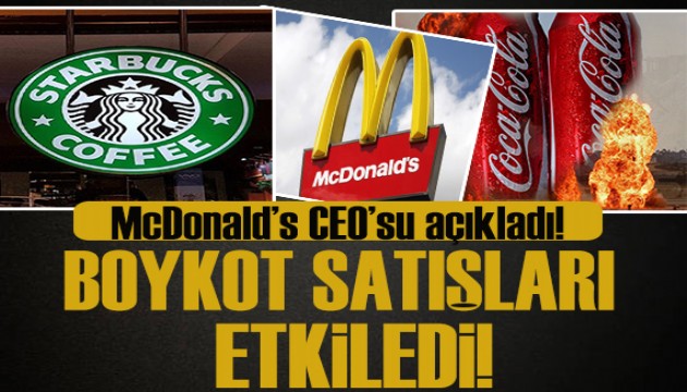 McDonald's CEO'su açıkladı: İsrail boykotu satışlarımızı etkiledi