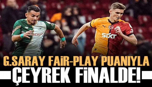 Galatasaray fair-play puanıyla çeyrek finalde!