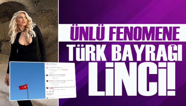 Ünlü fenomen Ioanna Tunis'e Türk bayrağı linci!