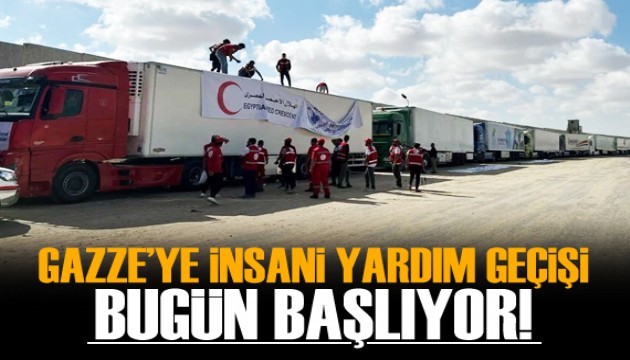 İsrail üzerinden Gazze’ye insani yardım geçişi bugün başlıyor