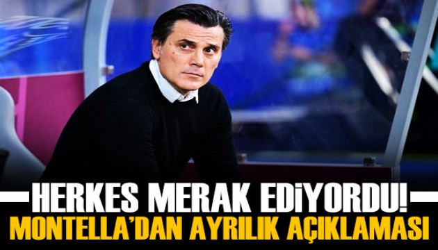 Vincenzo Montella'dan ayrılık cevabı!