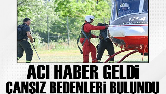 İtalya'da kaybolan helikopterden acı haber:  Cansız bedenlere ulaşıldı