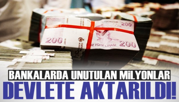 Bankalarda unutulan milyonlarca lira devlete aktarıldı
