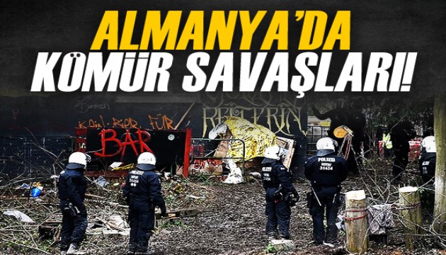 Almanya'da 'linyit köyü' çevresinde yaklaşık 35 bin çevreci eylem yaptı