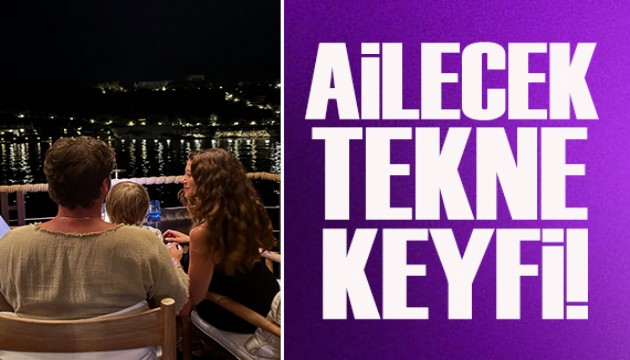 Kıvanç Tatlıtuğ'un ailesiyle tekne keyfi!