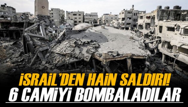 İsrail, Gazze Şeridi’nde 6 camiyi bombaladı