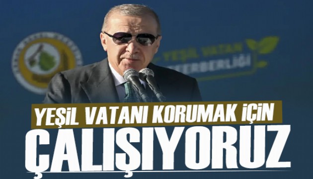 Cumhurbaşkanı Erdoğan: Yeşil vatanı korumak için çalışıyoruz