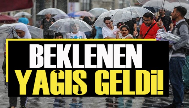 İstanbul'da beklenen yağış başladı
