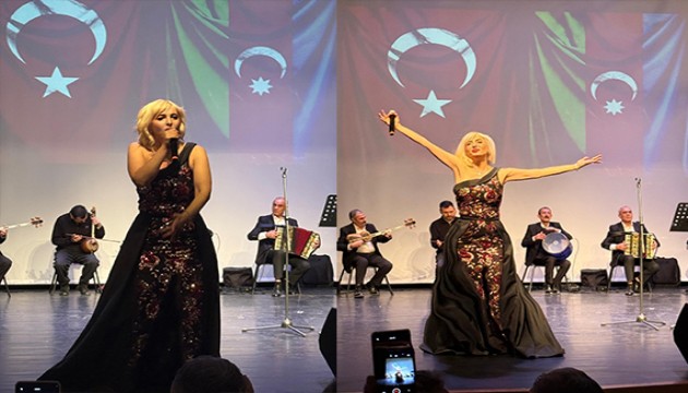 Sevgi Keskin Manisalı Türk Dünyası için verdiği konserlerinde fırtına gibi esti!