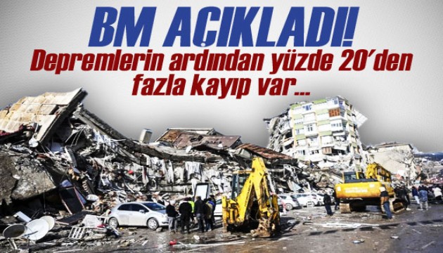 BM açıkladı! Depremlerin ardından yüzde 20'den fazla kayıp var