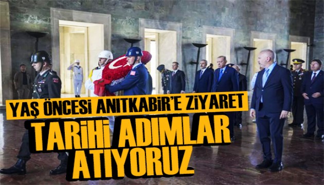 YAŞ toplantısı öncesi Erdoğan'dan Anıtkabir'e ziyaret