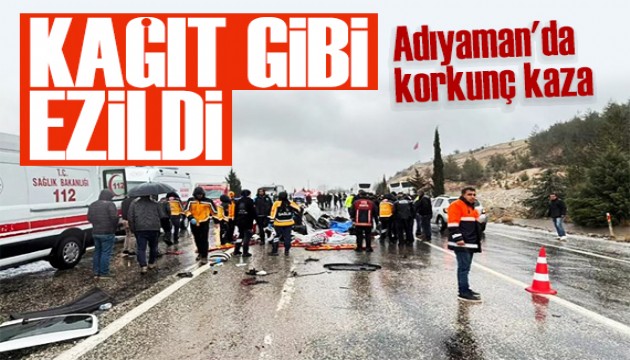 Feci kaza! Otomobil kağıt gibi ezildi